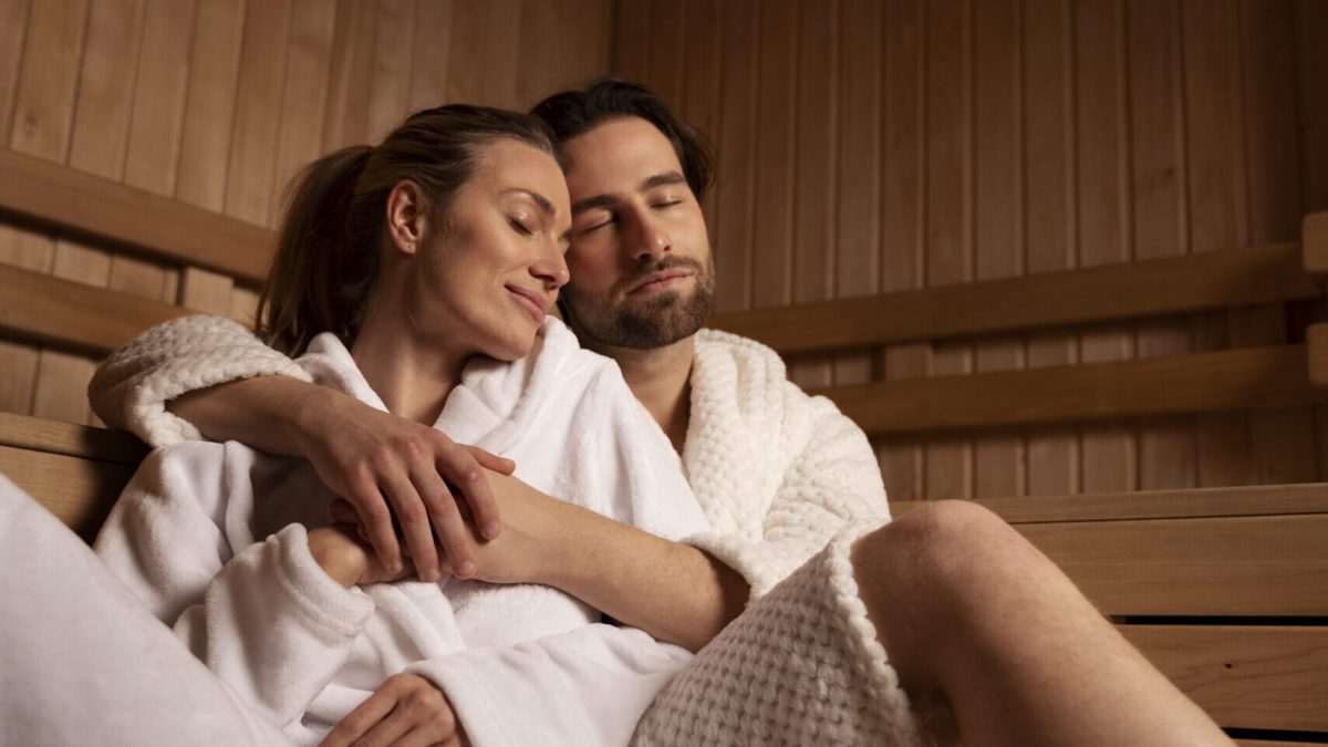 close-up-couple-relaxing-sauna